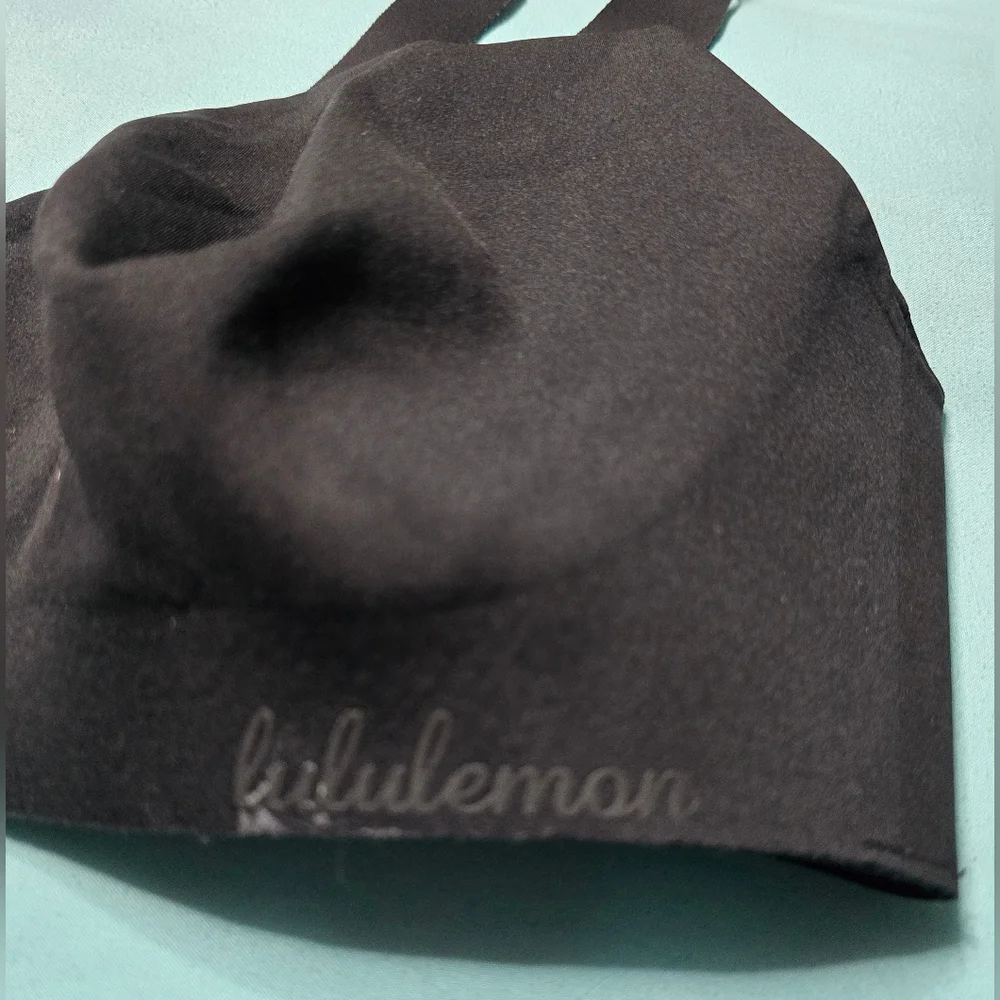 Lululemon Athletica Bra Size 36B Lulu Black Support Seamless Bra Top T-shirt 36 - Picture 2 of 5